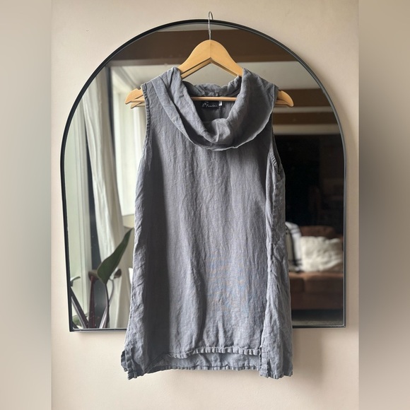 FENINI | linen sleeveless cowl neck | size xs - Picture 4 of 6